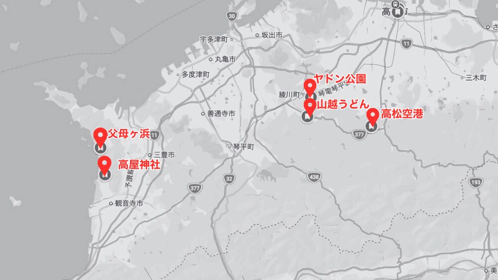 四国ルートマップ
