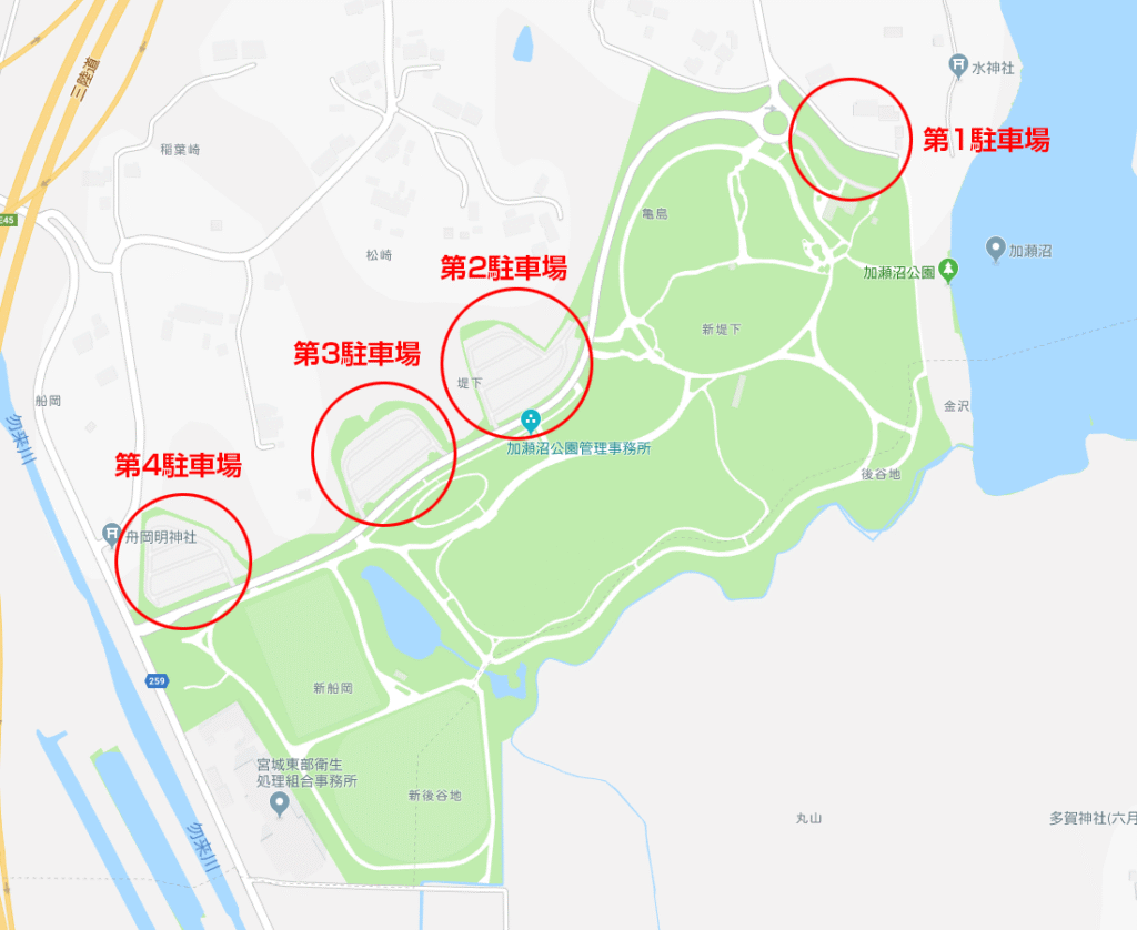 公園内駐車場マップ