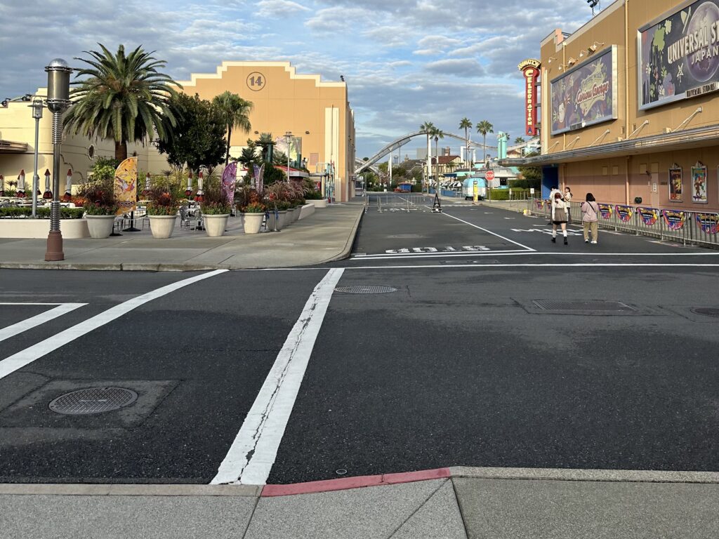 開園直後のUSJの様子。