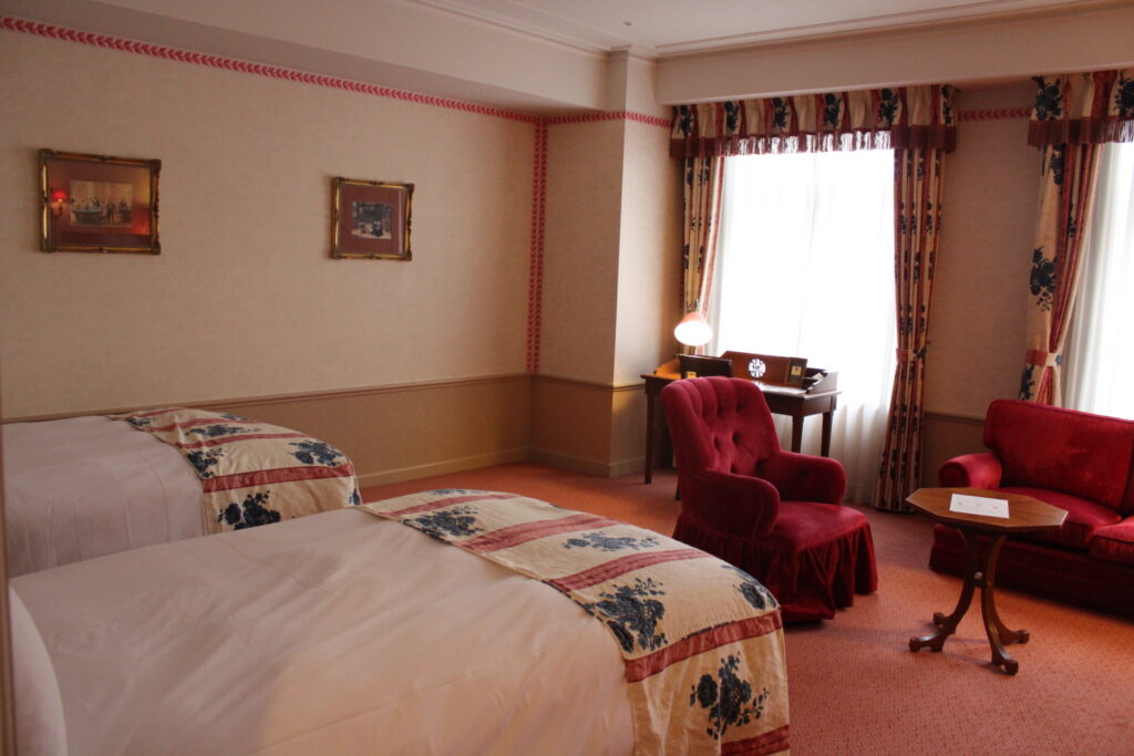 ホテルヨーロッパの客室。