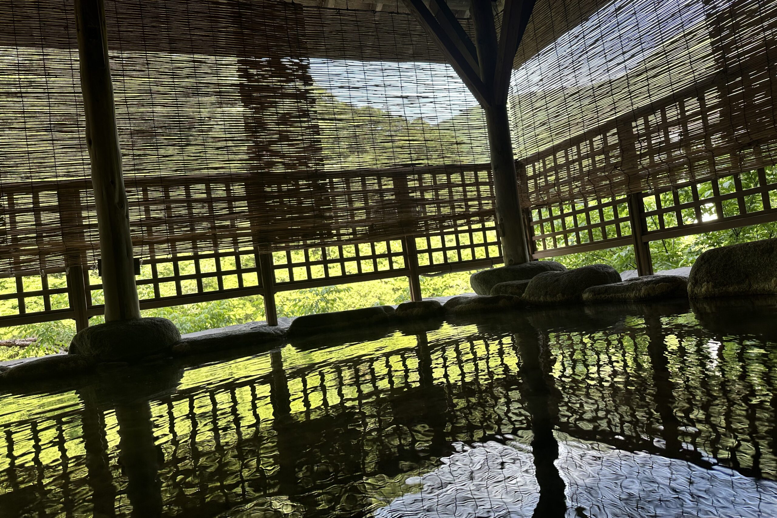 大川荘の貸切露天風呂
