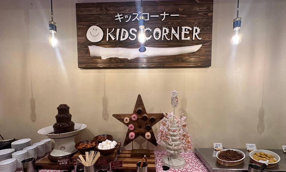 飯坂ホテルジュラクの夕食ビュッフェのデザート