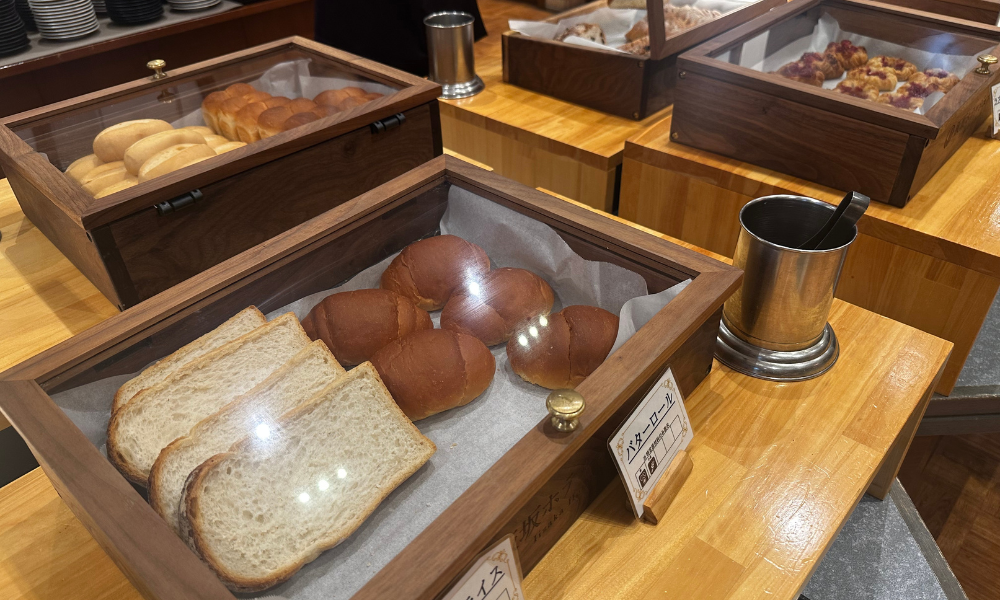 飯坂ホテルジュラクの朝食ビュッフェ